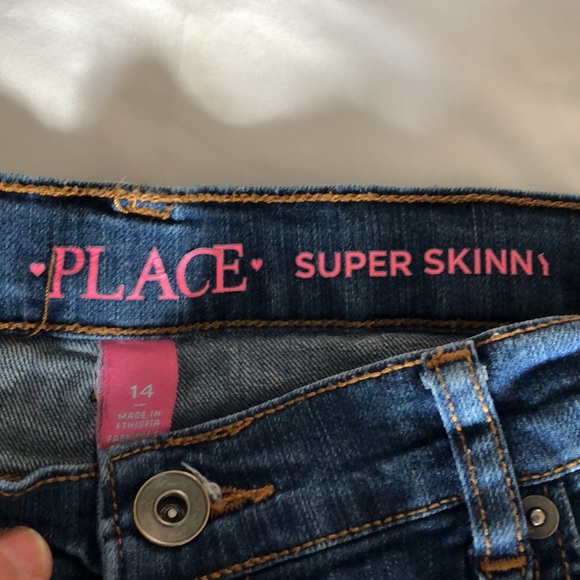 Girls Children’s place size 14 super skinny bluejeans - Picture 4 of 10